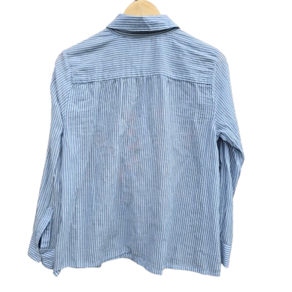 Style & Co Petite Cotton Floral Embroidered Button Up Blouse - Picture 2 of 5